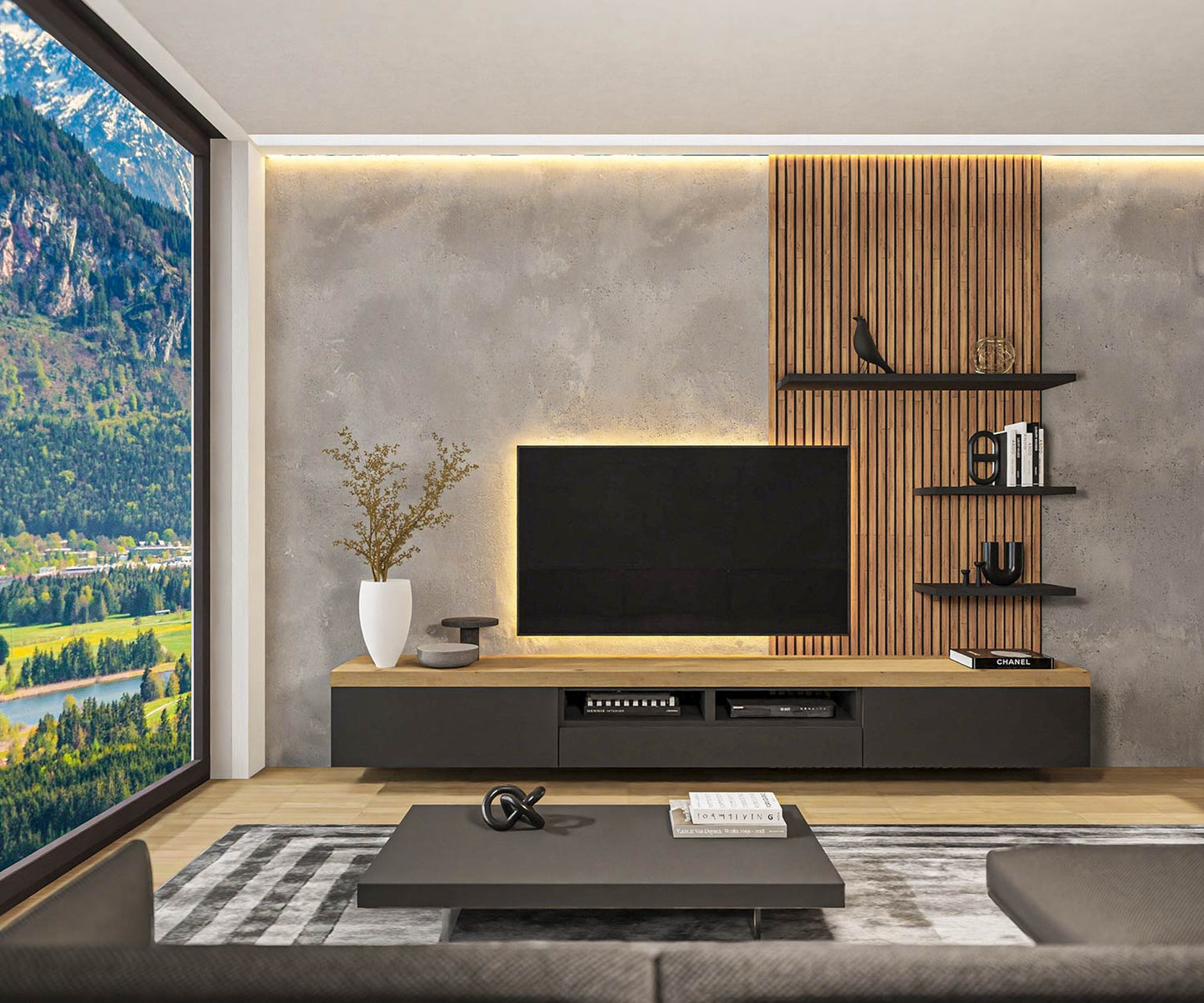 Design TV Lowboard Hängend